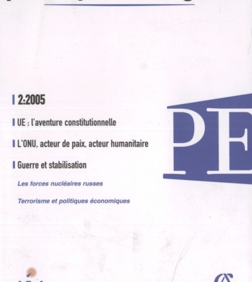 PE 2-2005 UE : l'aventure constitutionnelle