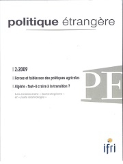 PE 2-2009 Forces et faiblesses des politiques agricoles