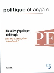 PE 4-2024 Nouvelles  géopolitiques de L'énergie