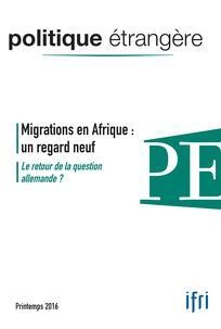 PE 1-2016 Migrations en Afrique : un regard neuf